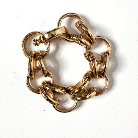VITA FEDE Anneli bracelet Gold plated $650 chain links chunky statement Italy - Picture 2 of 8